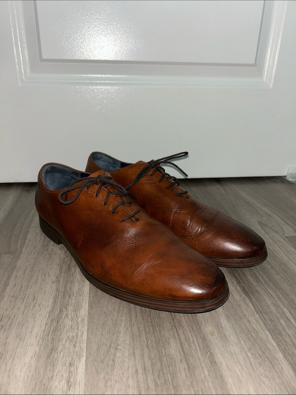 Men’s Cole Haan Jefferson Grand Wholecut Cognac Brown Leather Oxford Shoes